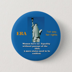 ERA-toets, Equal Rights Amendment for all. Ronde Button 5,7 Cm