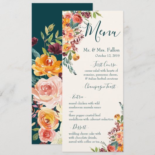 Erachter komen dat je verliefd bent menu (Voorkant / Achterkant)