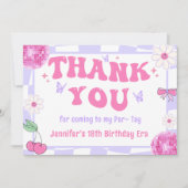 Eras verjaardagsfeestje bedankje bedankkaart (Voorkant)