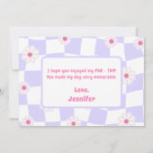 Eras verjaardagsfeestje bedankje bedankkaart (Achterkant)