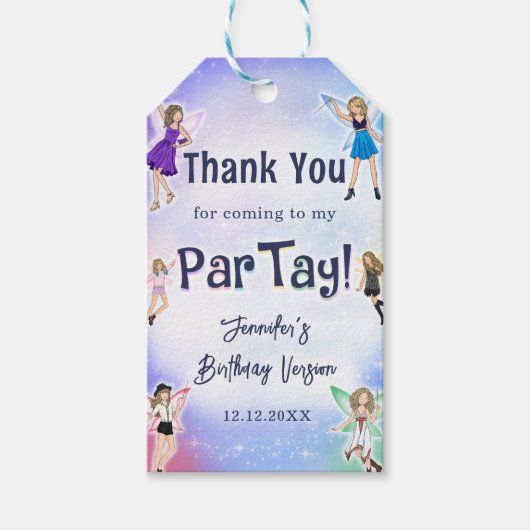 Eras verjaardagsfeestje dank je cadeaulabel (Voorkant)