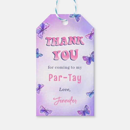 Eras verjaardagsfeestje dank je cadeaulabel (Voorkant)