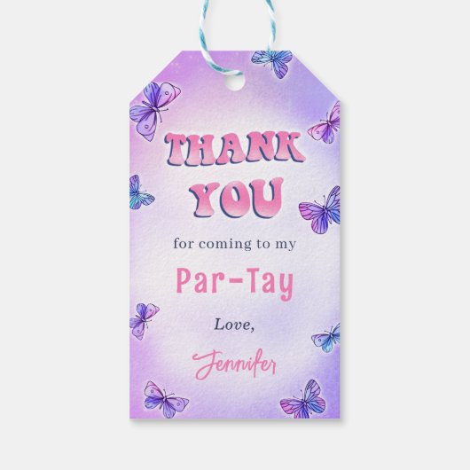 Eras verjaardagsfeestje dank je cadeaulabel (Achterkant)