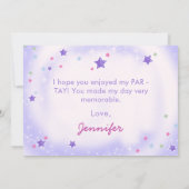 Eras Verjaardagsfeestje Vriendschap Armband Bedankkaart (Achterkant)