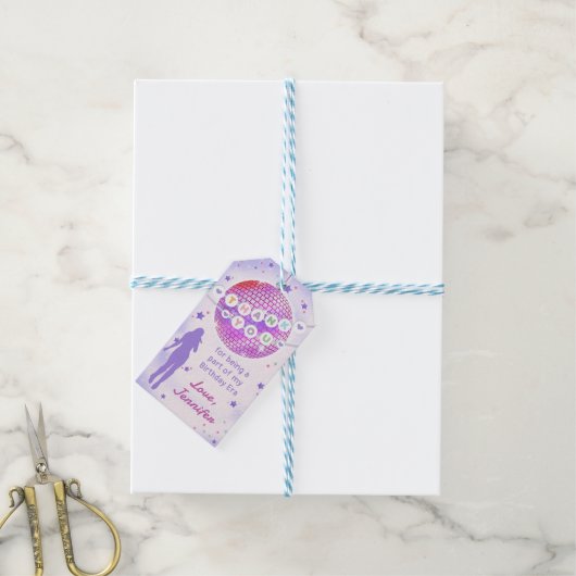 Eras Verjaardagsfeestje Vriendschap Armband Dank u Cadeaulabel (Met Touw)