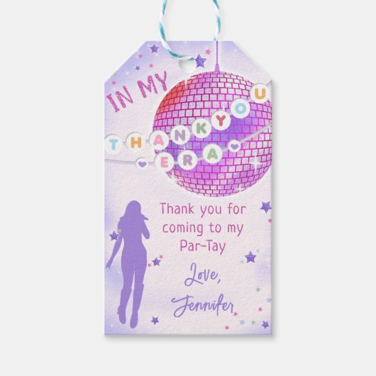 Eras Verjaardagsfeestje Vriendschap Armband Dank u Cadeaulabel (Voorkant)