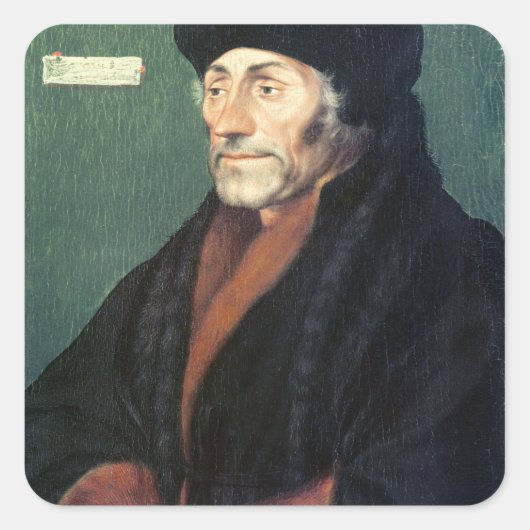 Erasmus van Rotterdam Vierkante Sticker (Voorkant)