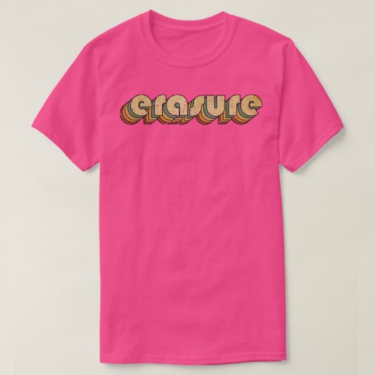 Erasure  Regenboog Typografie Stijl 70s T-shirt (Design voorkant)