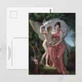 Erato Muse van Lyrical Poetry door Charles Meynier Briefkaart (Voorkant / Achterkant)