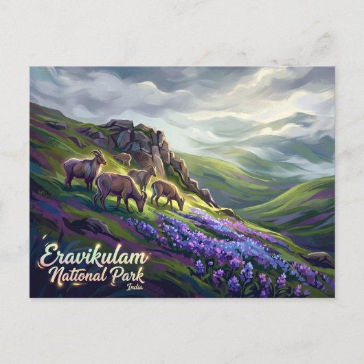 Eravikulam Nationaal Park India Briefkaart (Voorkant)