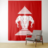 Erawan Driekoppige Olifant Laotiaanse / Laoziaanse Wandkleed (In situ)