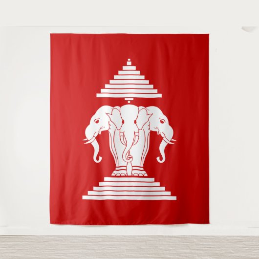 Erawan Driekoppige Olifant Laotiaanse / Laoziaanse Wandkleed (Voorkant)