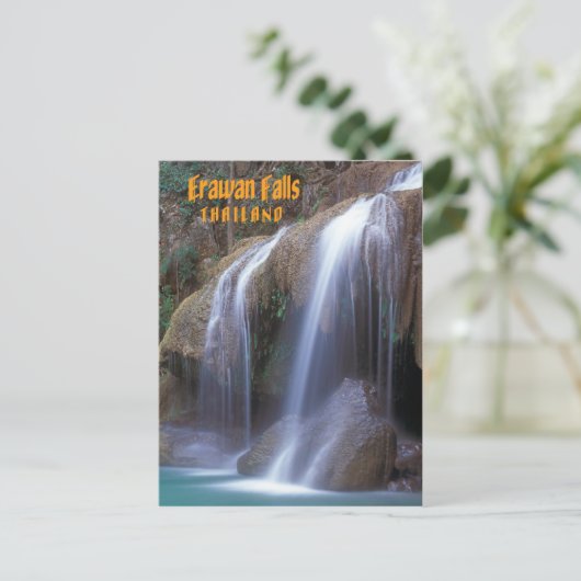 Erawan falss Thailand Briefkaart (Staand voorkant)