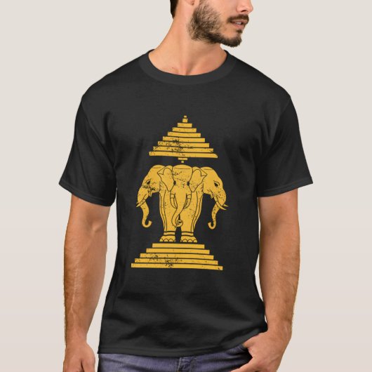 Erawan Sabaidi Greeting 3 Headed Elephant Kingdom T-shirt (Voorkant)
