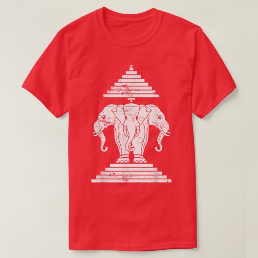 Erawan Sabaidi Greeting 3 Headed Elfant T-shirt (Design voorkant)