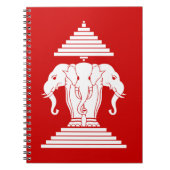 Erawan Three Headed Elephant Lao / Laos Flag Notitieboek (Voorkant)