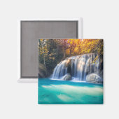 Erawan Waterfall in de provincie Kanjanaburi Thail Magneet (Voorkant / Achterkant)