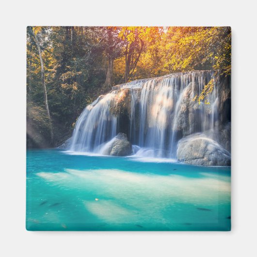 Erawan Waterfall in de provincie Kanjanaburi Thail Magneet (Voorkant)