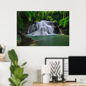 Erawan Waterfall | Kanchanaburi, Thailand Poster (Thuiskantoor)