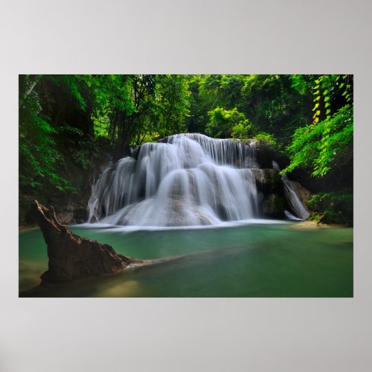 Erawan Waterfall | Kanchanaburi, Thailand Poster (Voorkant)