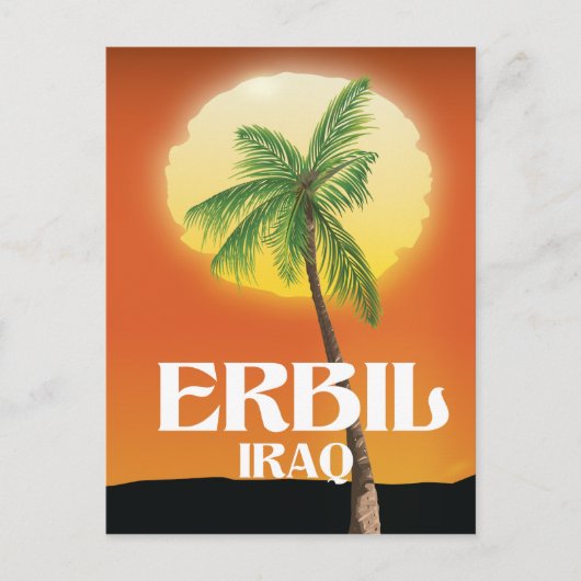 Erbil Irak Reisposter Briefkaart (Voorkant)