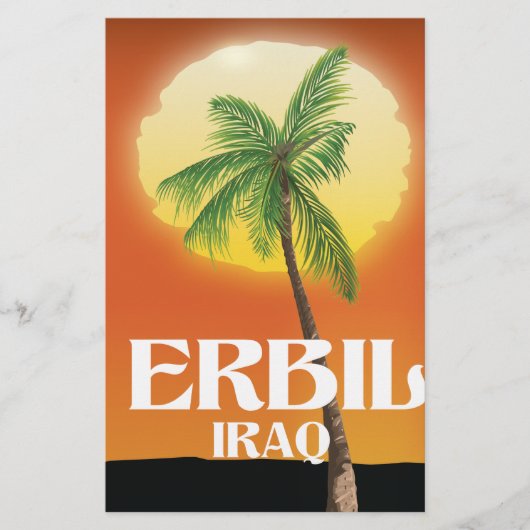Erbil Irak Reisposter Briefpapier (Voorkant)