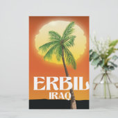 Erbil Irak Reisposter Briefpapier (Staand voorkant)
