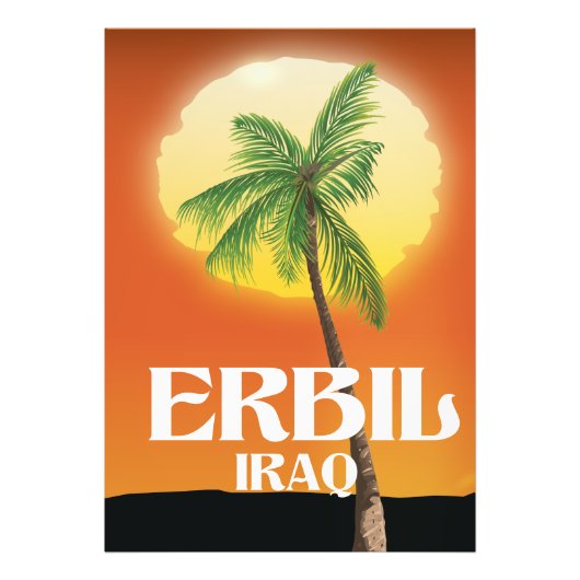 Erbil Irak Reisposter Foto Afdruk (Voorkant)