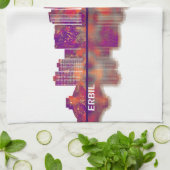 Erbil Irak Skyline Theedoek (Gevouwen)