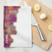 Erbil Irak Skyline Theedoek (Quarter Fold)