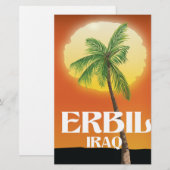 Erbil Irak Travel poster Briefpapier (Voorkant / Achterkant)