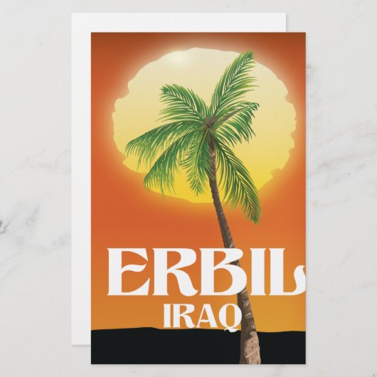 Erbil Irak Travel poster Briefpapier (Voorkant / Achterkant)