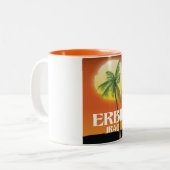 Erbil Irak Travel poster Tweekleurige Koffiemok (Voorkant links)