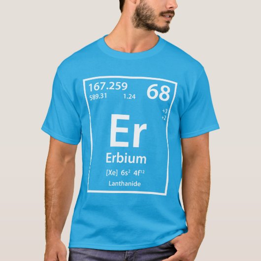 Erbium Element (wit) T-Shirt (Voorkant)