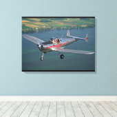 Erco, Aircoupe, 1946_Klassieke luchtvaart Canvas Afdruk (Insitu (Houten vloer))