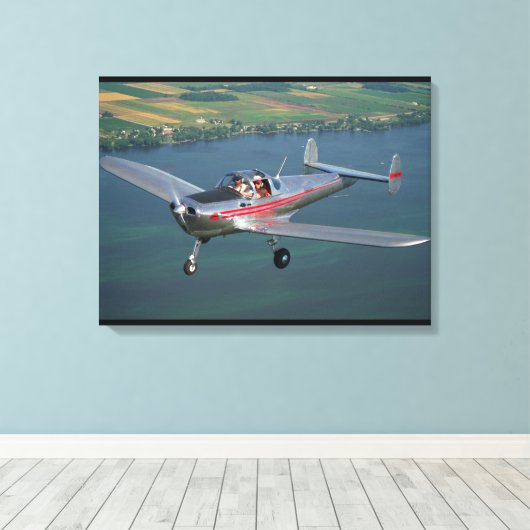 Erco, Aircoupe, 1946_Klassieke luchtvaart Canvas Afdruk (Insitu (Houten vloer))