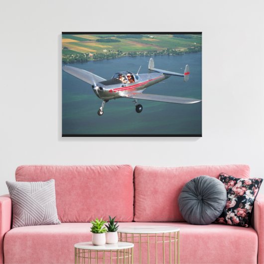 Erco, Aircoupe, 1946_Klassieke luchtvaart Canvas Afdruk (Insitu (Woonkamer))