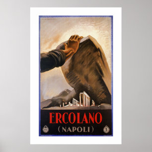 Ercolano Napels Italiaans kunstdeco Poster