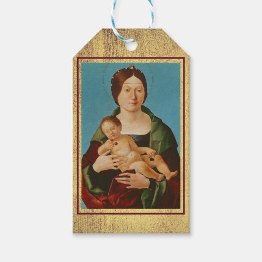 Ercole de'Roberti - Virgin en Child Cadeaulabel (Voorkant)