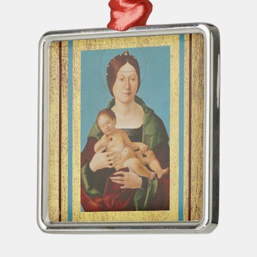 Ercole de'Roberti - Virgin en Child Metalen Ornament (Links)