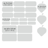 Erdbeere Namensaufkleber – 24er Set Sticker