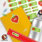 Erdbeere Namensaufkleber – 24er Set Sticker