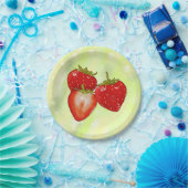 Erdbeeren  papieren bordje (Feest)