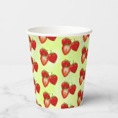Erdbeeren Pappbecher Papieren Bekers (Achterkant)