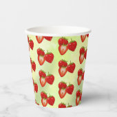 Erdbeeren Pappbecher Papieren Bekers (Voorkant)