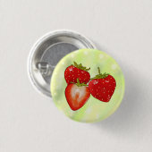 Erdbeeren Ronde Button 3,2 Cm (Voorkant /achterkant)