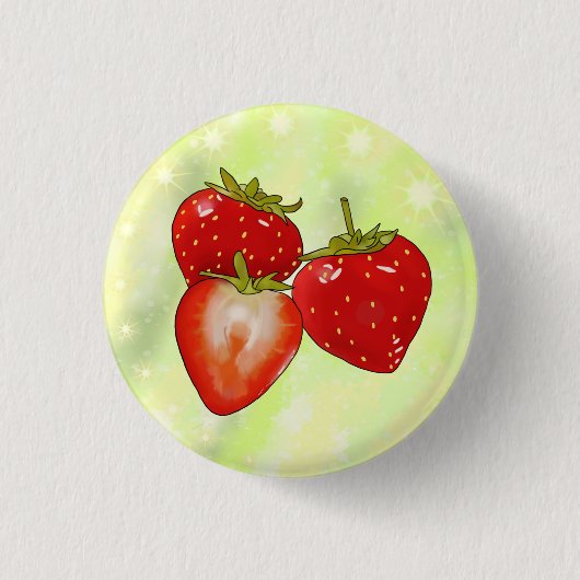 Erdbeeren Ronde Button 3,2 Cm (Voorkant)