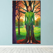 “Erdessa’s Portrait”  - The Disguise of Stillness Canvas Afdruk (Insitu (Houten vloer))