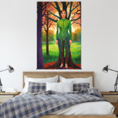 “Erdessa's Portret”  - De Vermomming van Roerloosh Canvas Afdruk (Insitu (Slaapkamer))