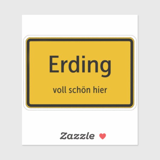 Erding Aufkleber Sticker Autoaufkleber (Vel)